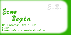 erno megla business card