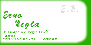 erno megla business card